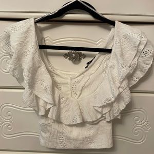 Zara flouncy cropped top